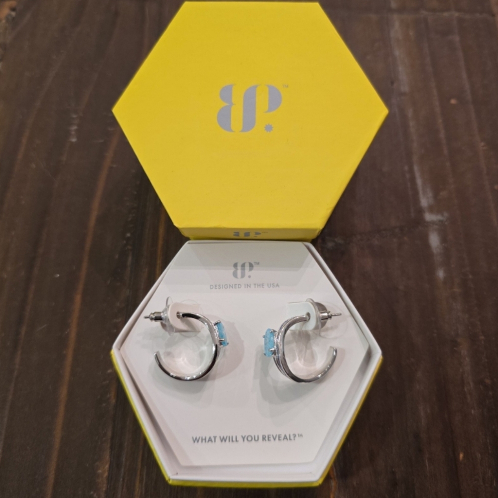 Bomb Party Topaz Hoop Earrings